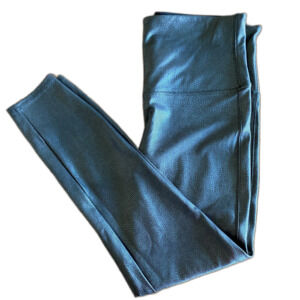 Spanx Black Faux Leather Snakeskin Leggings Women's 1X